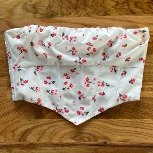 Corset crop shirt; brand: princess Polly, 90% polyester, lightly used, undamaged